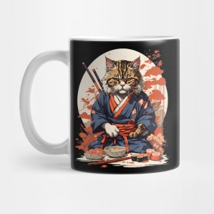 Cool Cat Sushi Art Mug